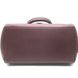 Bottega Veneta Ducale Intrecciato-Trim Bag Burgundy Leather Medium Crossbody