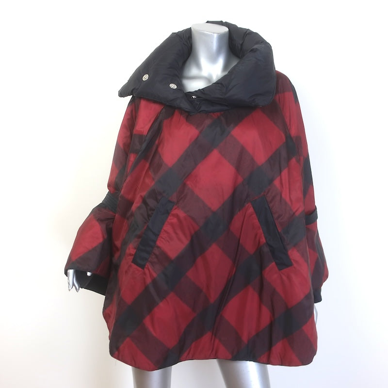 Polo Ralph Lauren Buffalo Check Reversible Poncho Black/Red Size Extra Small