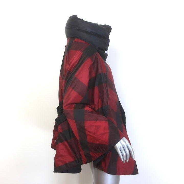 Polo Ralph Lauren Buffalo Check Reversible Poncho Black/Red Size Extra Small