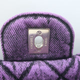 Chanel 2020 Denimpression Jumbo Chain Strap Quilted Flap Bag Purple