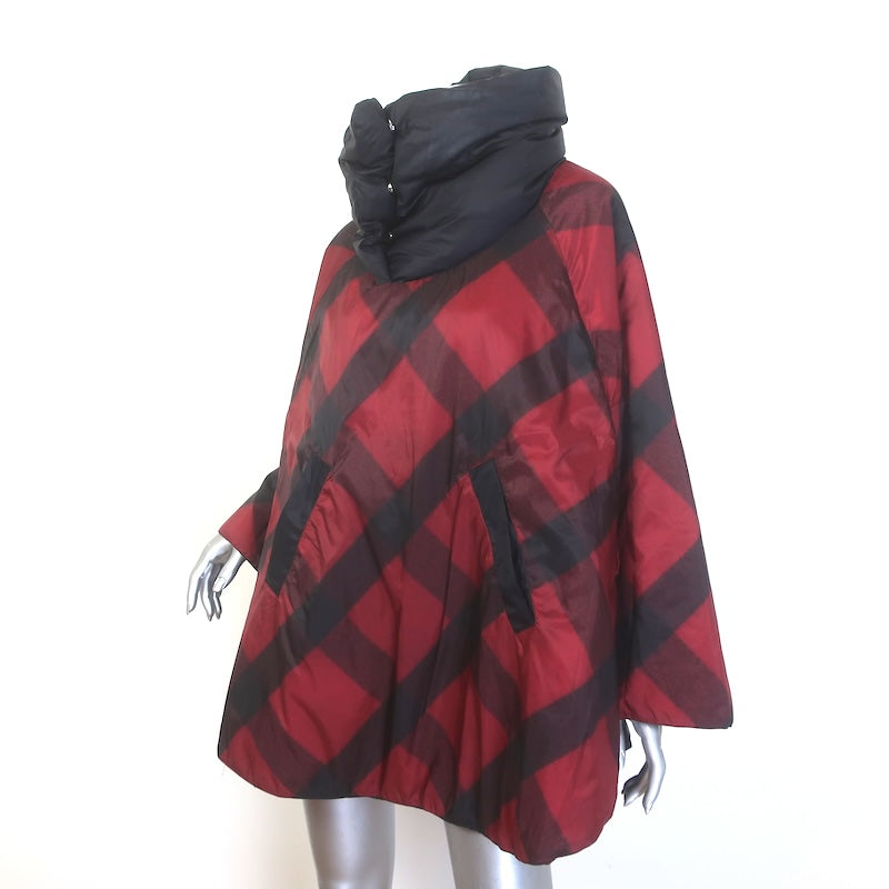 Polo Ralph Lauren Buffalo Check Reversible Poncho Black/Red Size Extra Small