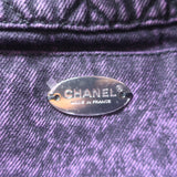 Chanel 2020 Denimpression Jumbo Chain Strap Quilted Flap Bag Purple