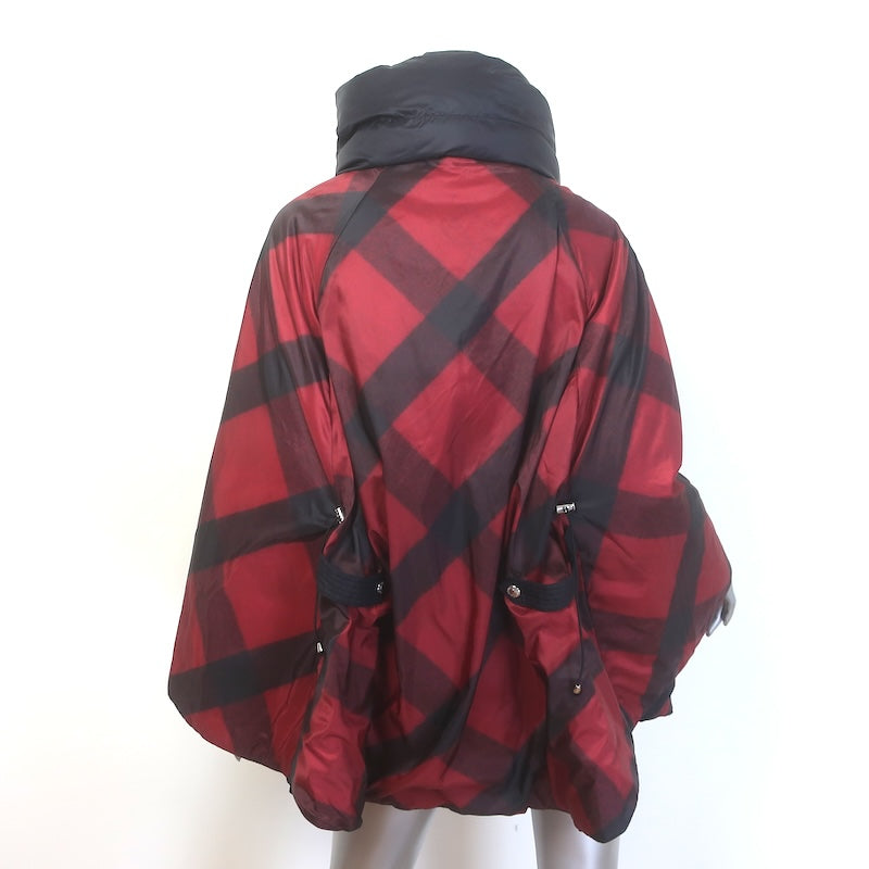 Polo Ralph Lauren Buffalo Check Reversible Poncho Black/Red Size Extra Small