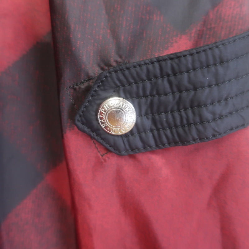 Polo Ralph Lauren Buffalo Check Reversible Poncho Black/Red Size Extra Small