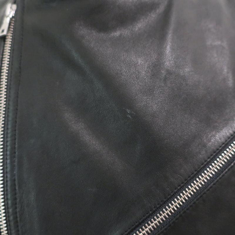 Vince Leather Biker Jacket Black Size Medium