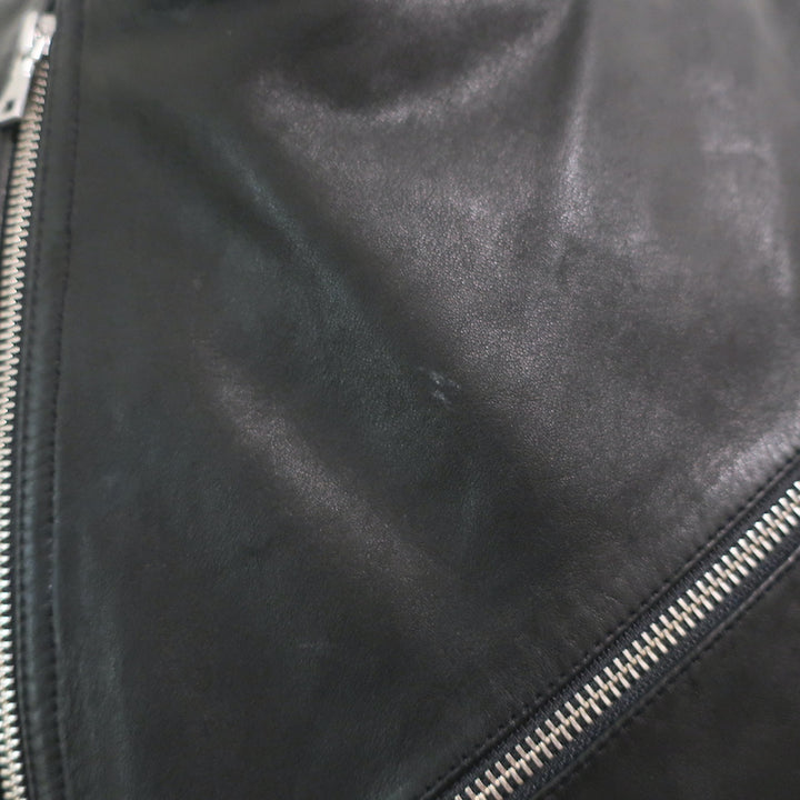 Vince Leather Biker Jacket Black Size Medium