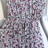 Xirena Lyra Midi Dress White/Multi Electric Poppy Print Cotton Size Small