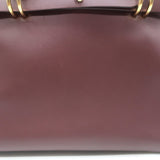 Dolce & Gabbana Top Handle Tote Burgundy Leather Medium Chain Strap Shoulder Bag