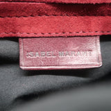 Isabel Marant Ballwin Small Crossbody Bag Red Suede & Burgundy Leather