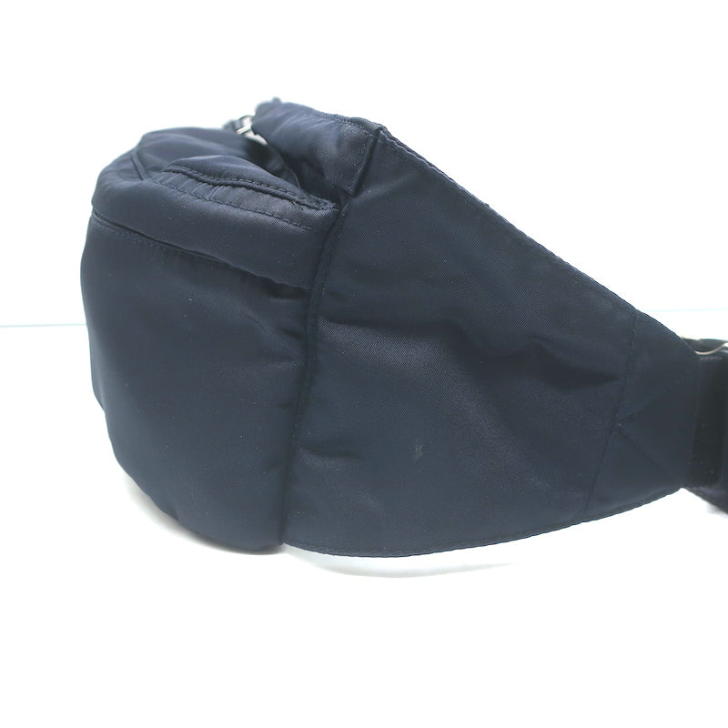 Prada Montagna Belt Bag Navy Tessuto Nylon Medium Crossbody