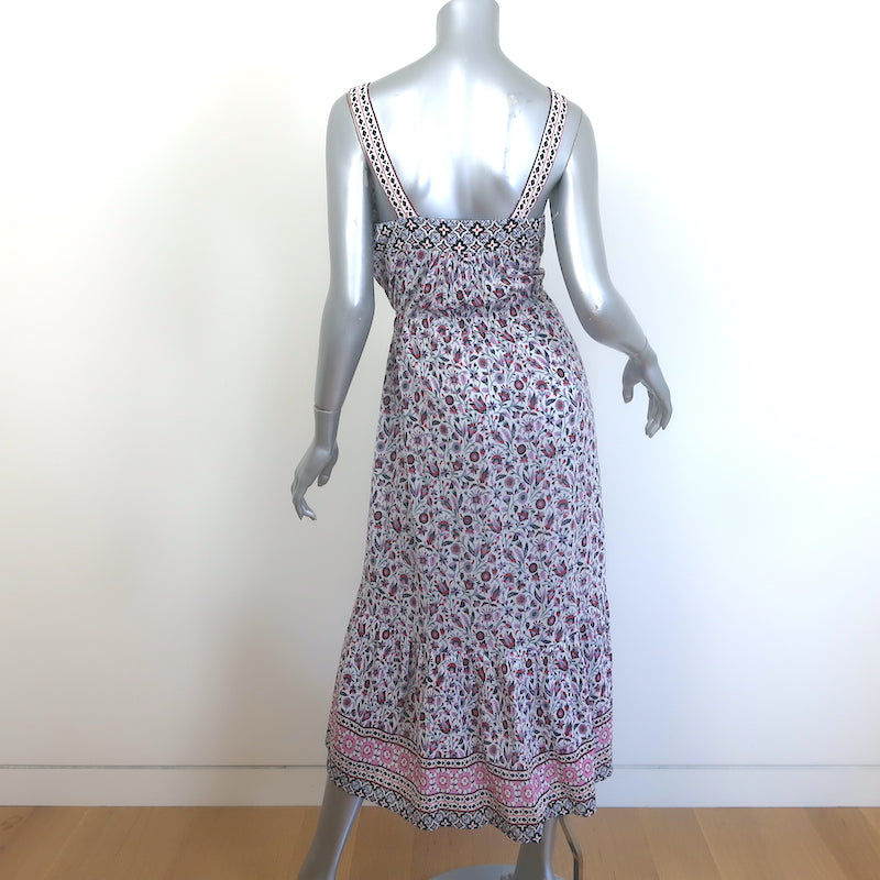 Xirena Lyra Midi Dress White/Multi Electric Poppy Print Cotton Size Small