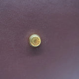 Dolce & Gabbana Top Handle Tote Burgundy Leather Medium Chain Strap Shoulder Bag