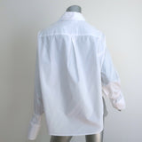 A.L.C. Monica Button Down Shirt White Cotton Size 4 Long Sleeve Top