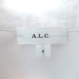 A.L.C. Monica Button Down Shirt White Cotton Size 4 Long Sleeve Top