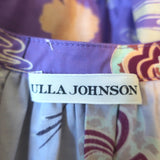 Ulla Johnson Dasha Puff Sleeve Tiered Midi Dress Purple Floral Print Size 4