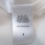 A.L.C. Monica Button Down Shirt White Cotton Size 4 Long Sleeve Top