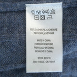 Minnie Rose Frayed Cable Knit Sweater Blue Size Extra Large V-Neck Pullover