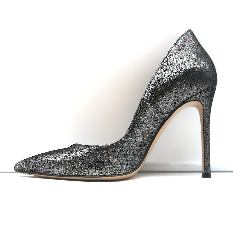 Gianvito Rossi Gianvito 105 Pumps Metallic Suede Size 39 Pointed Toe Heels