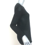 360 Sweater Cashmere Perforated Knit Sweater Black Size Small Crewneck Pullover