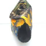 Alexander McQueen De Manta Dragonfly Print Satin Large Clutch Black/Multi