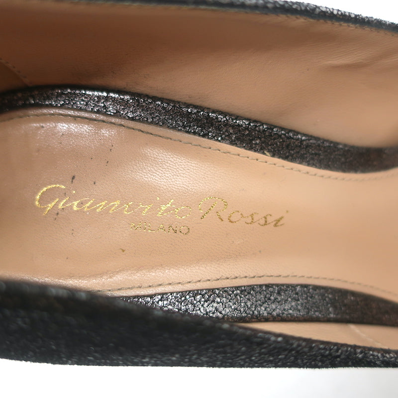 Gianvito Rossi Gianvito 105 Pumps Metallic Suede Size 39 Pointed Toe Heels