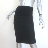 Isabel Marant Juno Gathered Pencil Skirt Black Stretch Jersey Size 34 NEW