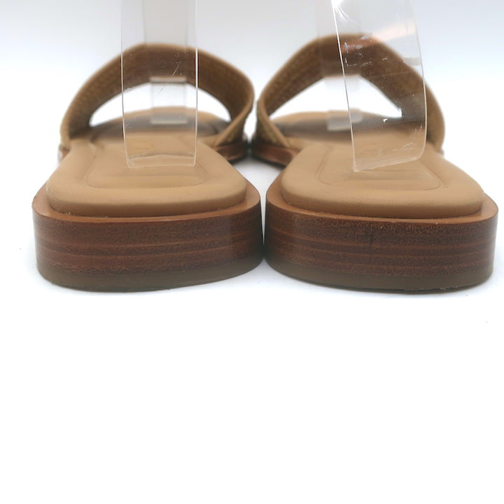 Prada Raffia Slide Sandals Natural Size 39