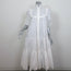 V de Vinster Broderie Anglaise Tiered Midi Dress White Cotton Size Extra Small