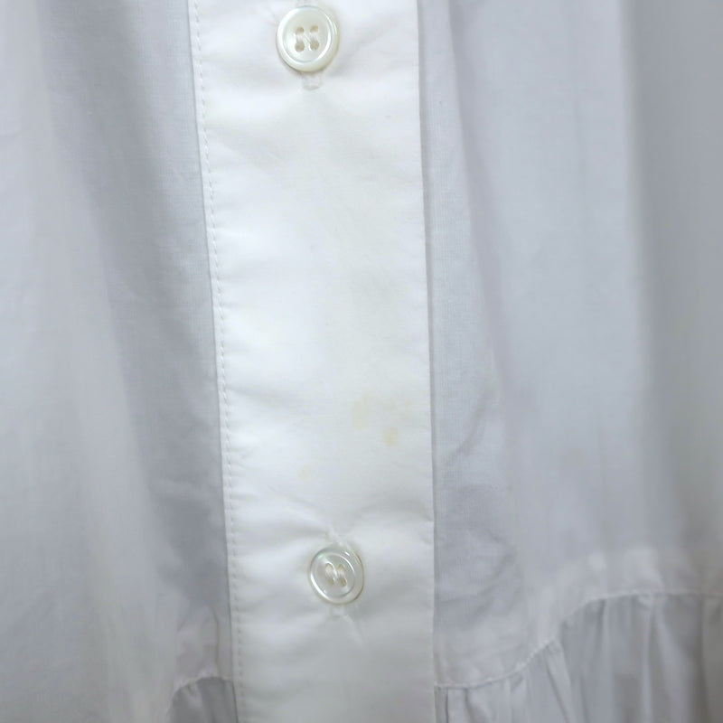 V de Vinster Broderie Anglaise Tiered Midi Dress White Cotton Size Extra Small