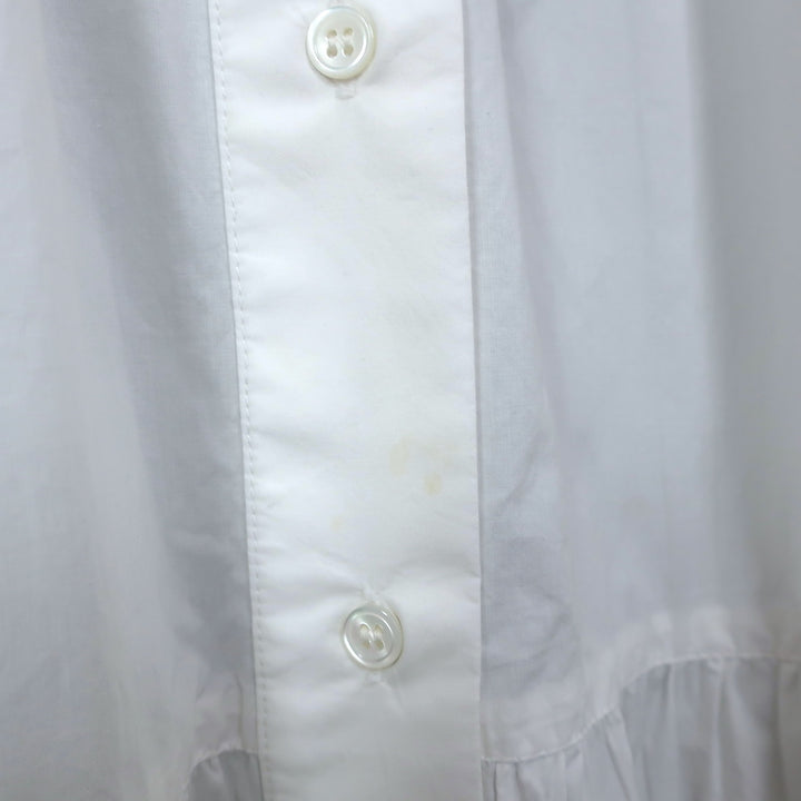 V de Vinster Broderie Anglaise Tiered Midi Dress White Cotton Size Extra Small