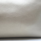 Gucci Bamboo Top Handle Tote Gold Pebbled Leather Medium Crossbody Bag