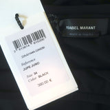 Isabel Marant Juno Gathered Pencil Skirt Black Stretch Jersey Size 34 NEW