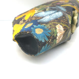 Alexander McQueen De Manta Dragonfly Print Satin Large Clutch Black/Multi