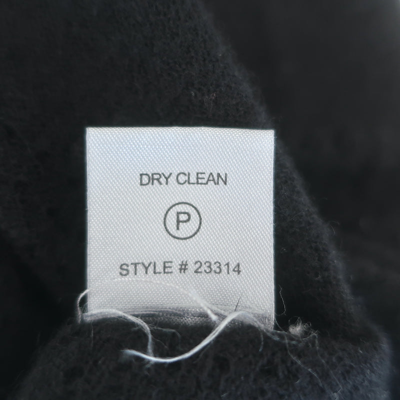 360 Sweater Cashmere Perforated Knit Sweater Black Size Small Crewneck Pullover