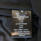 Isabel Marant Juno Gathered Pencil Skirt Black Stretch Jersey Size 34 NEW