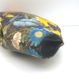 Alexander McQueen De Manta Dragonfly Print Satin Large Clutch Black/Multi