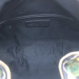 Alexander McQueen De Manta Dragonfly Print Satin Large Clutch Black/Multi