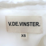 V de Vinster Broderie Anglaise Tiered Midi Dress White Cotton Size Extra Small