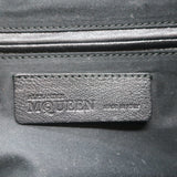 Alexander McQueen De Manta Dragonfly Print Satin Large Clutch Black/Multi