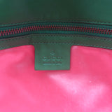 Gucci GG Marmont Matelasse Floral Jacquard Medium Shoulder Bag Green Satin