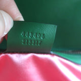 Gucci GG Marmont Matelasse Floral Jacquard Medium Shoulder Bag Green Satin