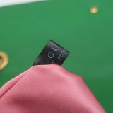 Gucci GG Marmont Matelasse Floral Jacquard Medium Shoulder Bag Green Satin