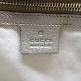 Gucci Bamboo Top Handle Tote Gold Pebbled Leather Medium Crossbody Bag