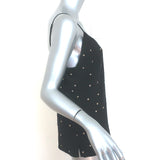 L'Agence Jane Star Print Camisole Black Washed Silk Size Medium V-Neck Tank Top