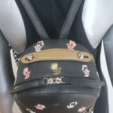 Fendi Zaino By The Way Floral-Embroidered Mini Backpack Black Grained Leather