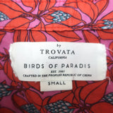Trovata Birds of Paradis Phoebe Mini Dress Poinsettia Print Cotton Size Small