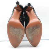 Alaia Laser-Cut Ankle Boots Black Patent Leather Size 38.5 High Heel Booties