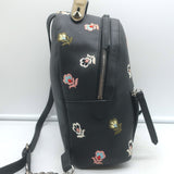 Fendi Zaino By The Way Floral-Embroidered Mini Backpack Black Grained Leather