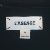 L'Agence Jane Star Print Camisole Black Washed Silk Size Medium V-Neck Tank Top