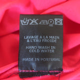 Isabel Marant Jalford Ruched Turtleneck Blouse Neon Pink Stretch Jersey Size 34